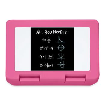 Tout ce dont vous avez besoin, ce sont des symboles mathématiques - Boîte à goûter - rose - Devant