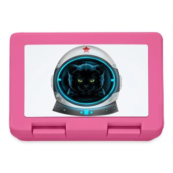 angry space cat Astronaut - Brotdose - Pink - Vorne
