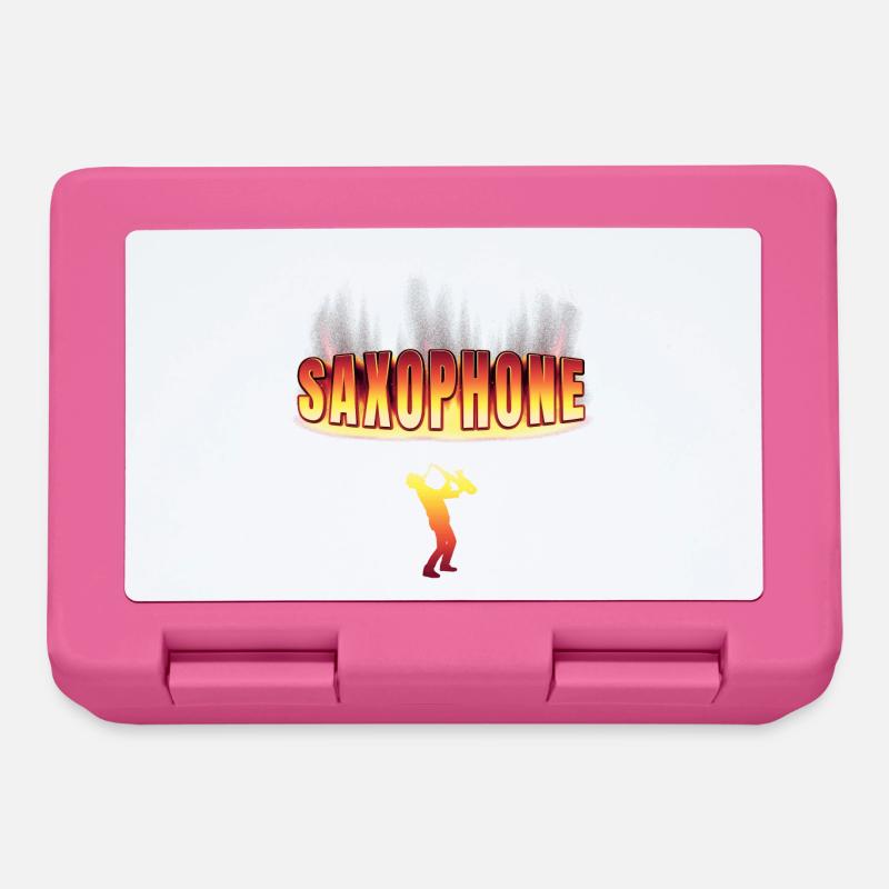 Saxophon Design - Brotdose - Pink