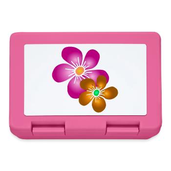colorful flower bouquet floral flower tendril floral - Lunchbox - pink - Front