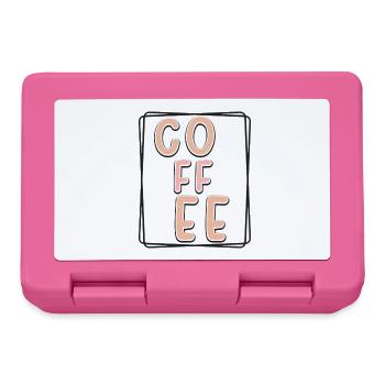 Kaffee Typo Panel - Brotdose - Pink - Vorne