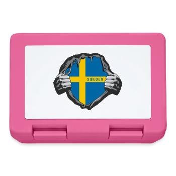 Sweden flags design - Lunchbox - pink - Front