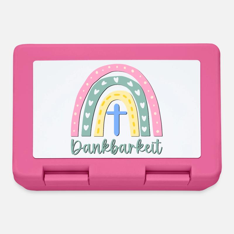 CHRISTLICHER GLAUBE - DANKBARKEIT KREUZ - Brotdose - Pink