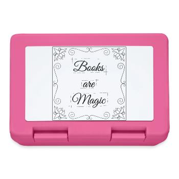 Les livres sont magiques - Boîte à goûter - rose - Devant