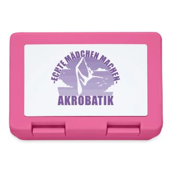 Echte Mädchen machen Akrobatik! Geschenk - Brotdose - Pink - Vorne