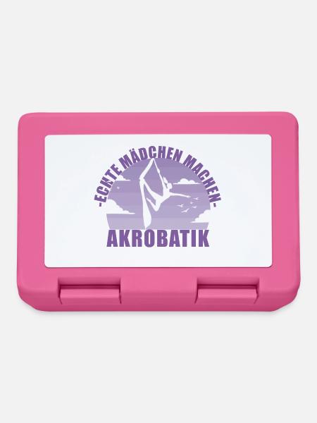 Echte Mädchen machen Akrobatik! Geschenk - Brotdose - Pink