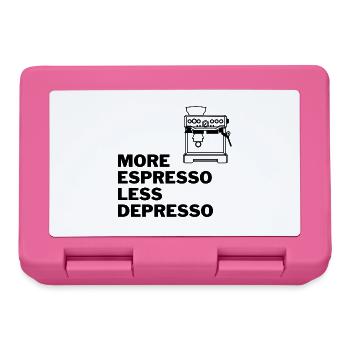 MORE ESPRESSO LESS DEPRESSO - Brotdose - Pink - Vorne