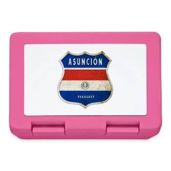 Asuncion Paraguay coat of arms flag design - Lunchbox - pink - Front