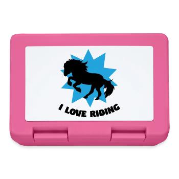 Horses Icelandic Horses Statement Riding Horse Love - Lunchbox - pink - Front