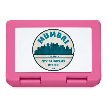 Mumbai Stadt der Träume Skyline - Brotdose - Pink - Vorne