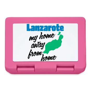 Lanzarote, ma maison loin de chez moi - Boîte à goûter - rose - Devant