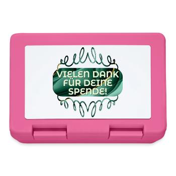 VIELEN DANK FÜR DEINE SPENDE - Brotdose - Pink - Vorne