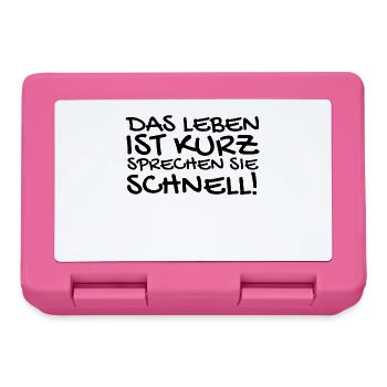 Lustige Sprüche - Brotdose - Pink - Vorne
