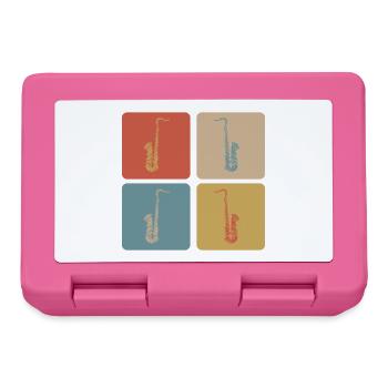 Design de saxophone - Boîte à goûter - rose - Devant