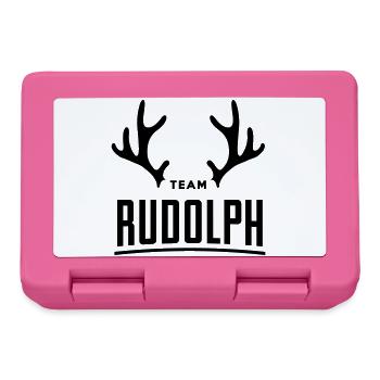 Team Rudolph Weihnachten Weihnachten Santa Rentiere - Brotdose - Pink - Vorne
