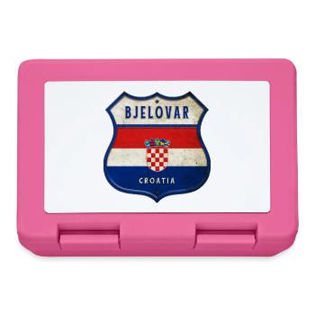 Bjelovar Croatia flag crest design - Lunchbox - pink - Front
