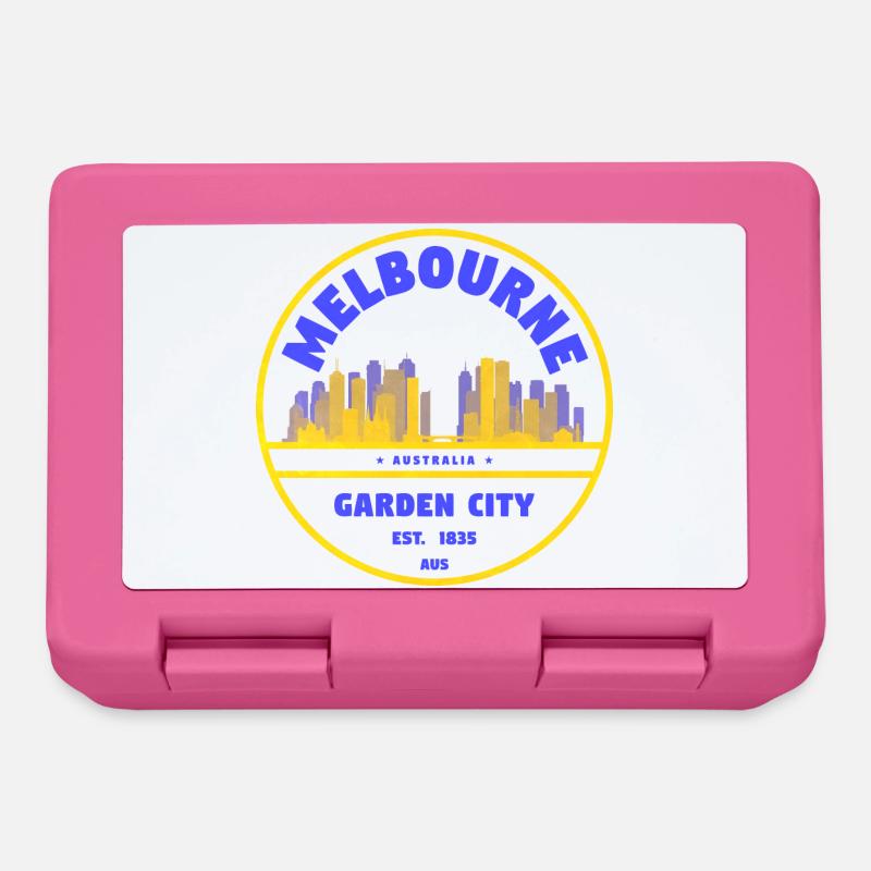 Melbourne Gartenstadt Skyline - Brotdose - Pink