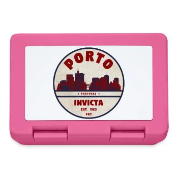 Porto Skyline Invicta Badge - Brotdose - Pink - Vorne