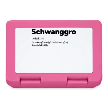 Schwangerschaft Schwanger Mutter Statement Eltern - Brotdose - Pink - Vorne