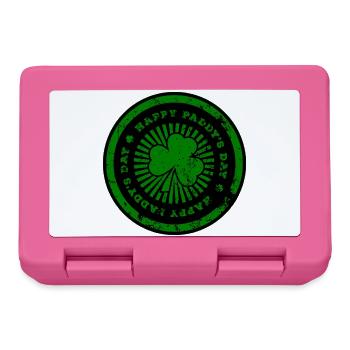 St. Patrick's Day Grüner Fußabdruck - Brotdose - Pink - Vorne
