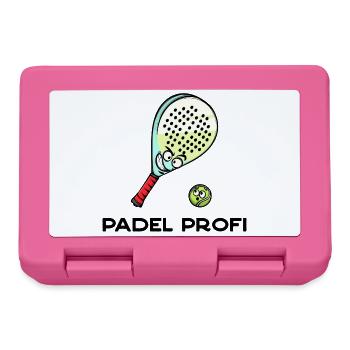 Padel Game Player Statement Padel Racket Balls - Lunchbox - pink - Front