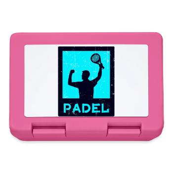 Tennis Padel Player Padel Coach Racket - Lunchbox - pink - Front