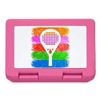 Schläger Sportart Padelspiel Tennis Aufschlag - Brotdose - Pink - Vorne