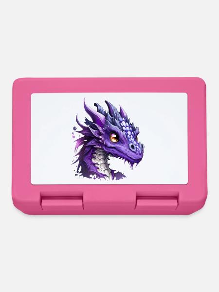 Kawaii Lila Drache - Brotdose - Pink