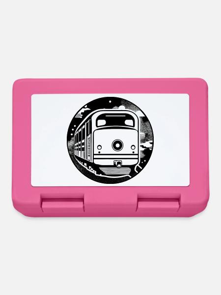 Lokomotive, Zug, Eisenbahn - Brotdose - Pink