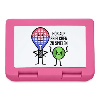 Padel Schläger Bälle Rückschlag Statement Tennis - Brotdose - Pink - Vorne