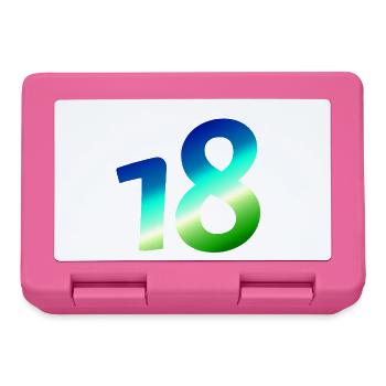 kleidung geburtstag, 18 karibischer Farbverlauf - Brotdose - Pink - Vorne