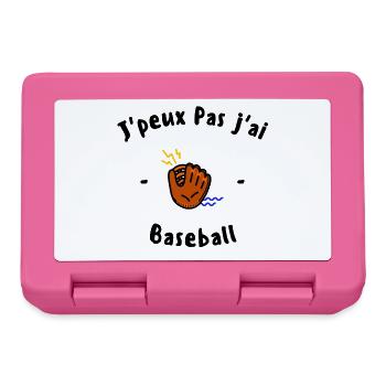J peux pas j ai Baseball - Boîte à goûter - rose - Devant