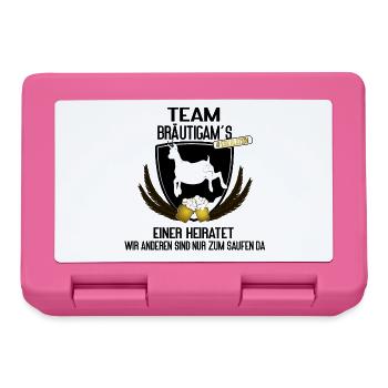 Team Bräutigam´s - einer heiratet, der Rest trinkt - Brotdose - Pink - Vorne