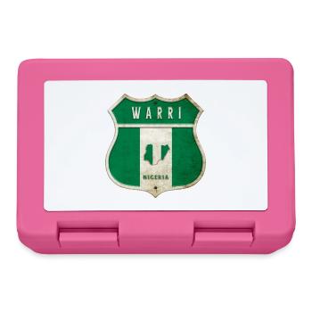 Warri Nigeria Wappen Flaggen Design - Brotdose - Pink - Vorne