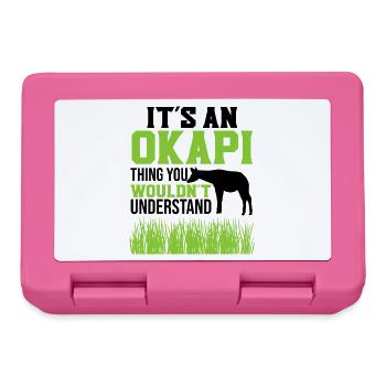 Ist ein Okapi - Brotdose - Pink - Vorne
