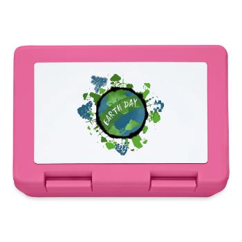 Earth Day - Planet Erde Klimaschutz Umwelt - Brotdose - Pink - Vorne