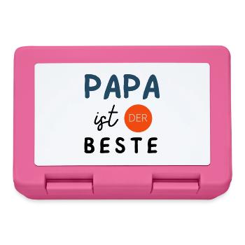 Geschenk Vatertag - Papa ist der Beste / Männertag - Brotdose - Pink - Vorne