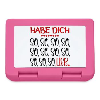 Habe Dich so lieb - BEZIEHUNG LIEBE - Brotdose - Pink - Vorne