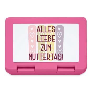 Alles Liebe zum Muttertag - MAMA Sprüche - MAMI - Brotdose - Pink - Vorne