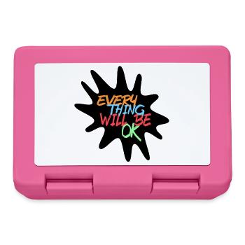 Everything will be fine! Every thing will be ok # - Lunchbox - pink - Front