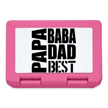 Cadeaux pour la fête des pères - PAPA MULTILINGUAL - Boîte à goûter - rose - Devant
