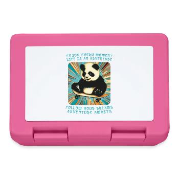 Panda's Adventure on Wheels - Lunchbox - pink - Front