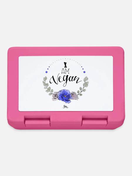 I am vegan - Brotdose - Pink