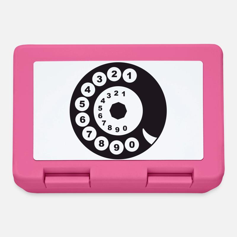 Altes Telefon Wählscheibe - Brotdose - Pink