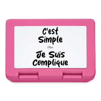 C'est Simple Mais Je suis Compliqué - Boîte à goûter - rose - Devant