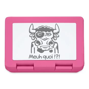 Meuh quoi ! - Boîte à goûter - rose - Devant