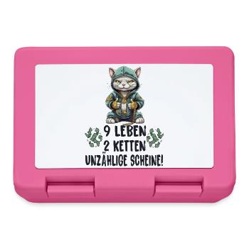 Katzen Hip Hop Design - Brotdose - Pink - Vorne