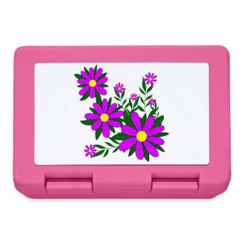 Blütenmuster Blumenranke Margerite Blüte floral - Brotdose - Pink - Vorne