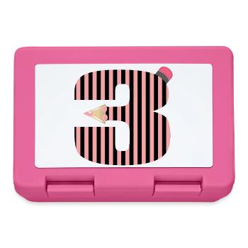 CRAYONS THREE-YEAR-OLD NUMBER 3 THREE - Lunchbox - pink - Front