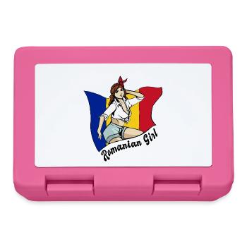 Romanian girl flag design - Lunchbox - pink - Front